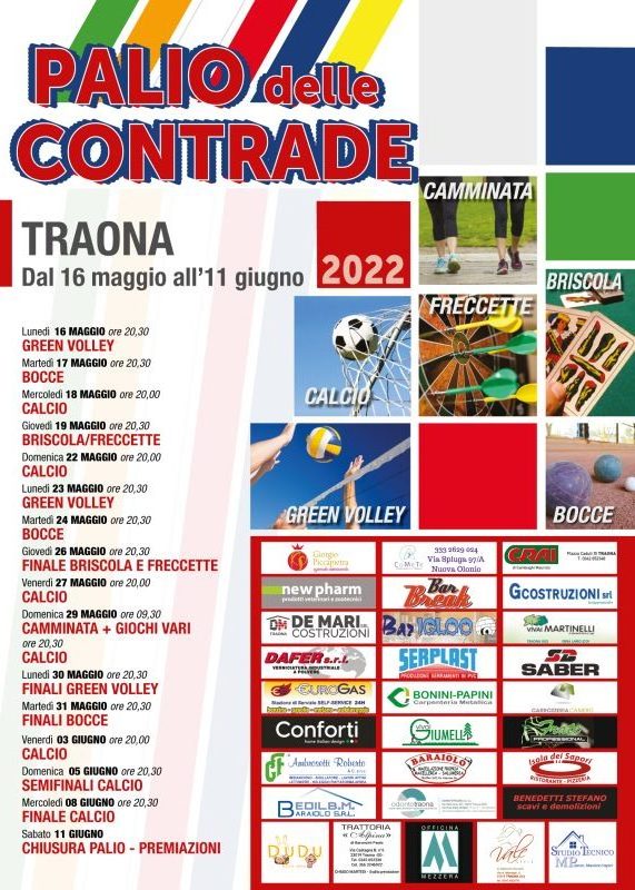 Programma Palio Delle Contrade Pro Loco Traona